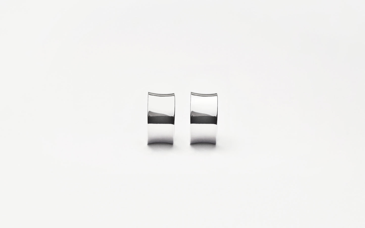 MH 925 Arc Earrings Narrow recycled sterling silver minimalist design