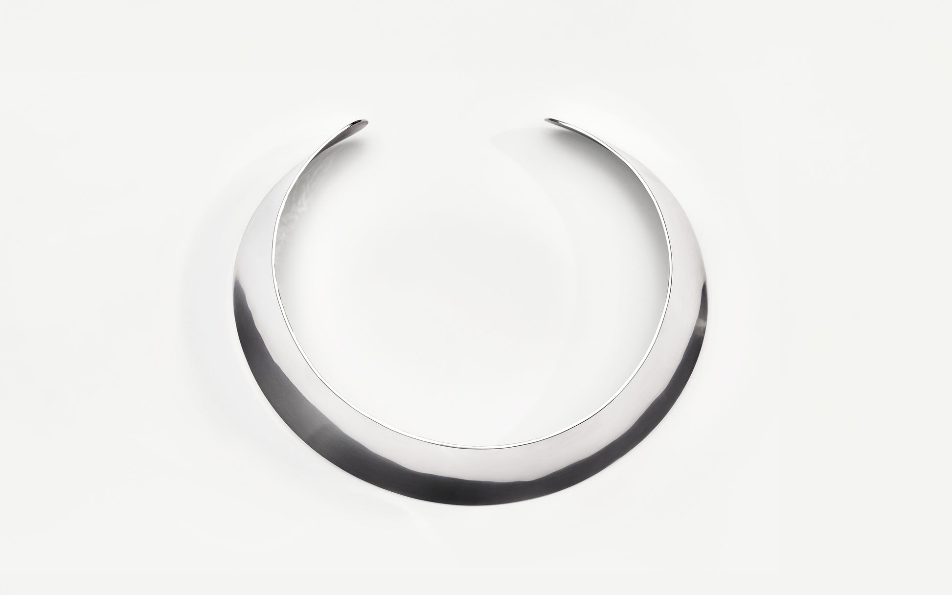 Crescent Necklace silver pendant detail handcrafted Stockholm