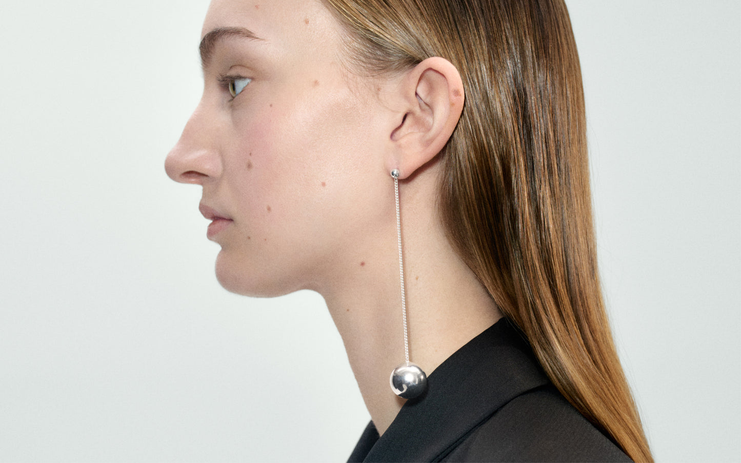 MH 925 Pendulum Earring II recycled sterling silver minimalist design