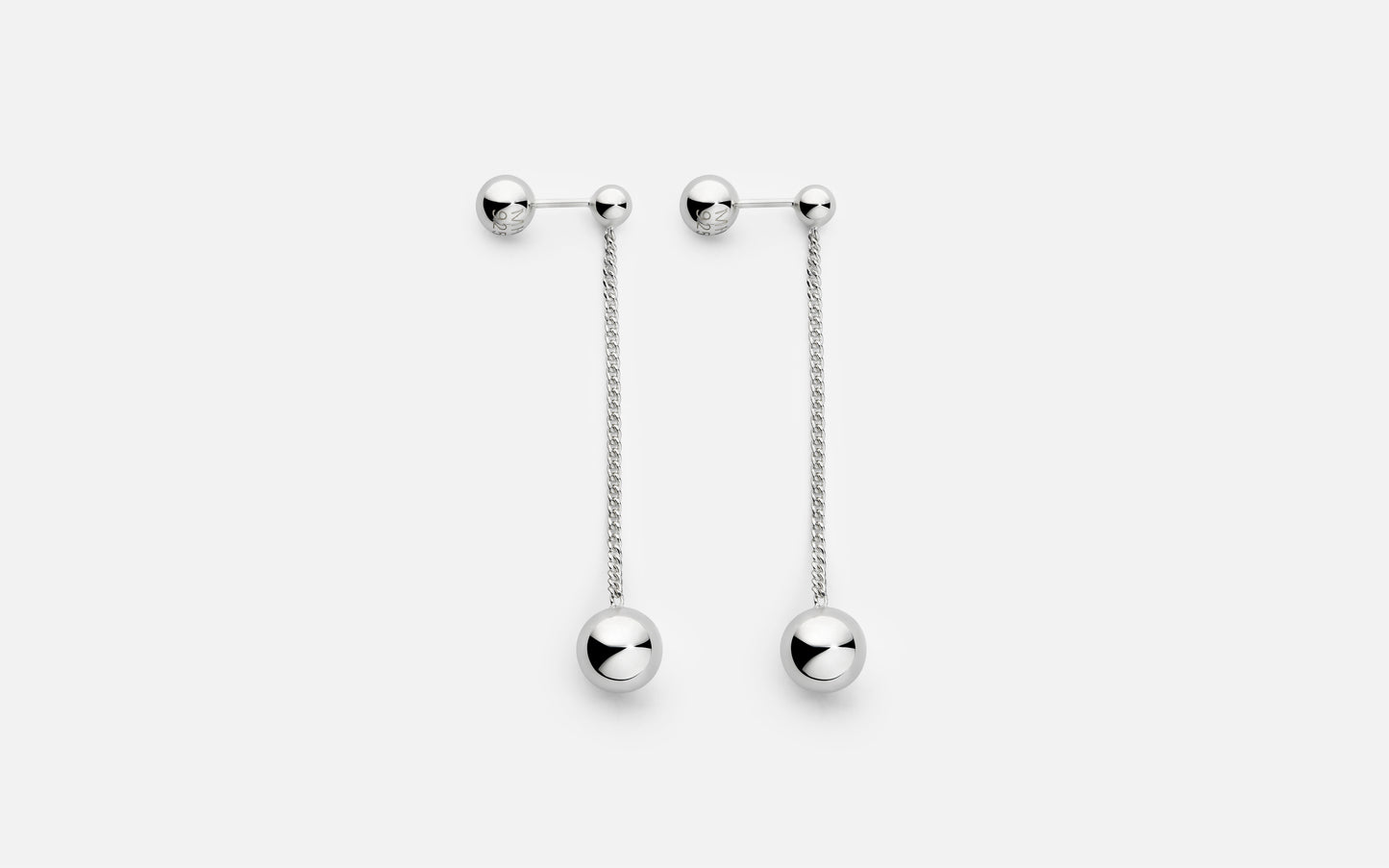 MH 925 Pendulum Earring I recycled sterling silver minimalist design